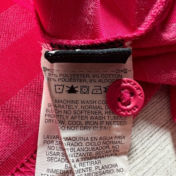 Oakley Men’s Pebble Beach Golf Links Pink Striped Polo Shirt Size 2XL - Picture 8 of 8